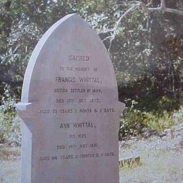 WHITTAL Francis -1873 &amp; Ann -1881