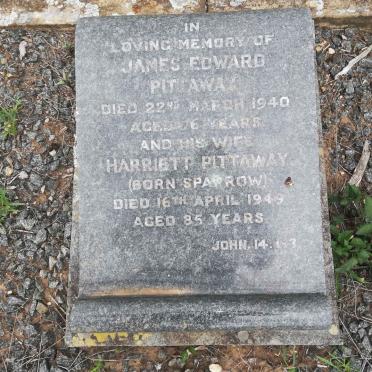 PITTAWAY James Edward -1940 &amp; Harriett SPARROW -1949