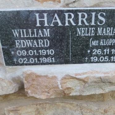 HARRIS William Edward 1910-1981 &amp; Nelie Maria Aletta KLOPPERS 1916-1998