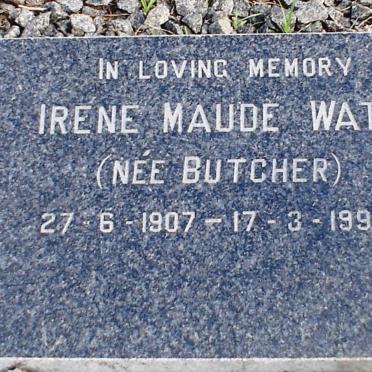 WATT Irene Maude nee BUTCHER 1907-1994 