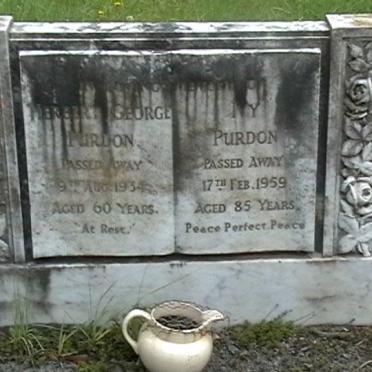 PURDON Herbert George -1934 &amp; Ivy -1959