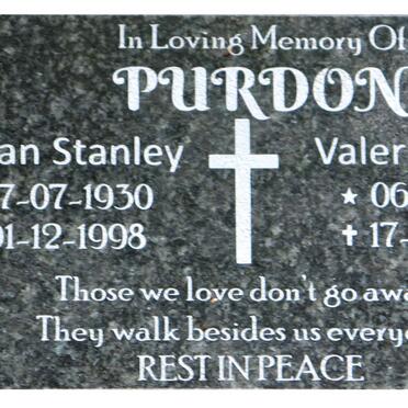 PURDON Bryan Stanley 1930-1998 & Valerie Athene 1931-2005