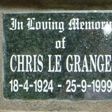 GRANGE Chris, le 1924-1999