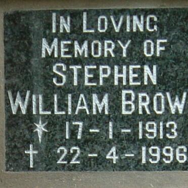 BROWN  Stephen William 1913-1996