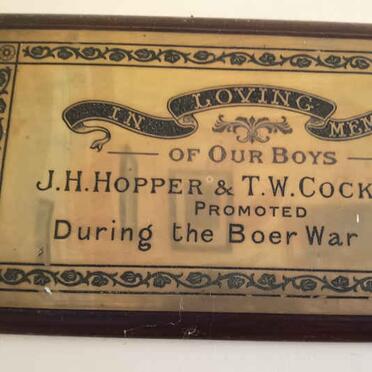 HOPPER J.H. -1900 :: COCKCROFT T.W. -1900