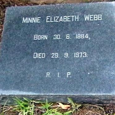 WEBB Minnie Elizabeth 1884-1973