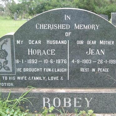 ROBEY Horace 1892-1976 &amp; Jean 1903-1992