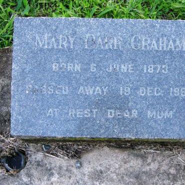 GRAHAM Mary Barr 1873-1963