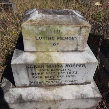 HOPPER Sarah Maria nee BARTLETT 1872-1912