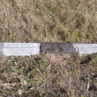 COCKCROFT William -1899 & Elizabeth -1890