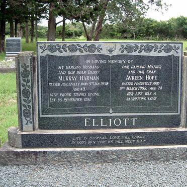 ELLIOTT Murray Harman -1959 &amp; Avreen Hope -1999