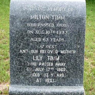 TIMM Milton -1932 &amp; Lily -1962