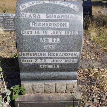RICHARDSON Jeremiah -1934 & Clara Susanna -1930