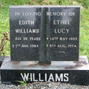 WILLIAMS Edith -1984 :: WILLIAMS Ethel 1889-1974