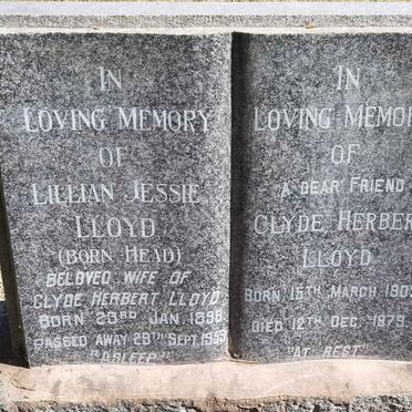 LLOYD Clyde Herbert 1902-1979 & Lillian Jessie HEAD 1898-1959