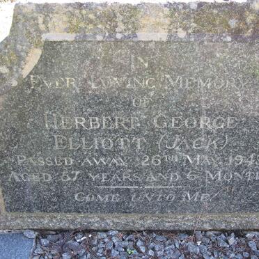 ELLIOTT Herbert George -1949 &amp; Edith Gertrude -1952