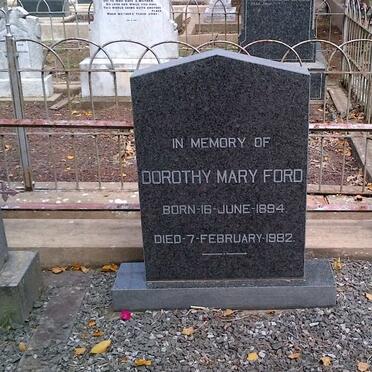FORD Dorothy Mary 1894-1982