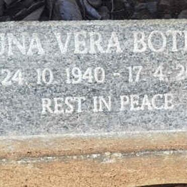 BOTHA Una Vera 1940-2011