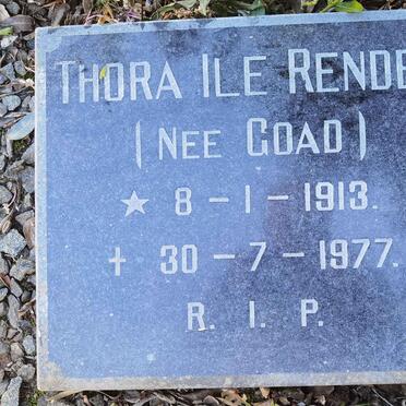 RENDER Thora Ile nee GOAD 1913-1977
