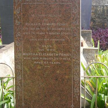 PENNY Richard Edward -1912 &amp; Martha Elizabeth -1935