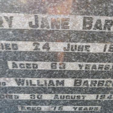 BARBOUR William -1942 &amp; Mary Jane -1931
