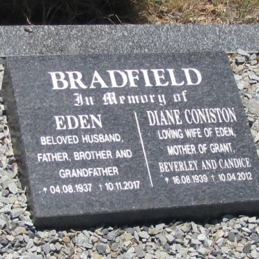 BRADFIELD Eden 1937-2017 &amp; Diane Coniston 1939-2012