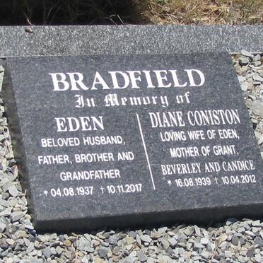 BRADFIELD Eden 1937-2017 &amp; Diane Coniston 1939-2012