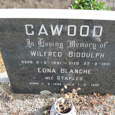 CAWOOD Wilfred Biddulph 1891-1951 &amp; Edna Blanche STAPLES 1896-1992