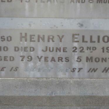 ELLIOTT Henry  -1908 &amp; Caroline -1886