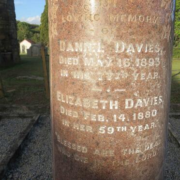 DAVIES Daniel -1893 &amp; Elizabeth -1880