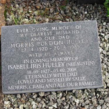 HULLEY Morris Purdon 1920-1989 &amp; Isabell Iris AUSTIN 1927-2008