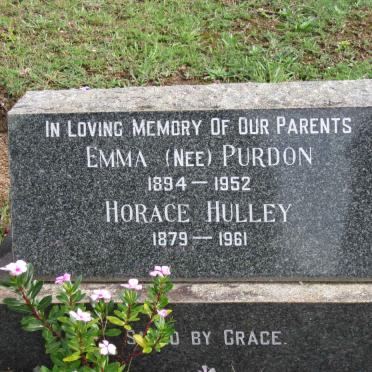 HULLEY Horace 1879-1961 &amp; Emma PURDON 1894-1952
