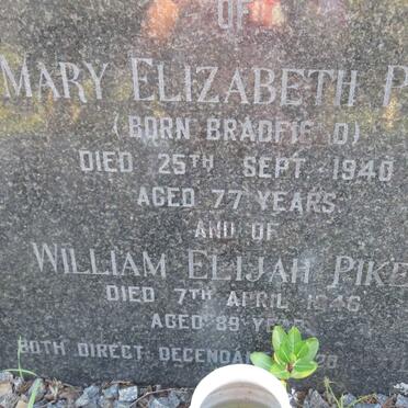 PIKE William Elijah -1946 &amp; Mary Elizabeth BRADFIELD -1940