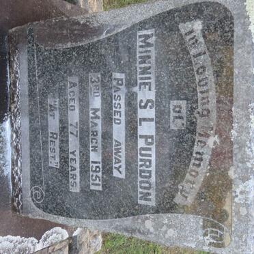 PURDON Minnie S.L. -1951