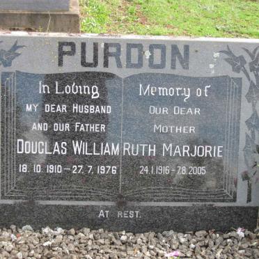 PURDON Douglas William 1910-1976 &amp; Ruth Marjorie 1916-2005