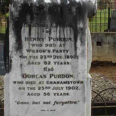 PURDON Henry -1892 &amp; Dorcas -1902