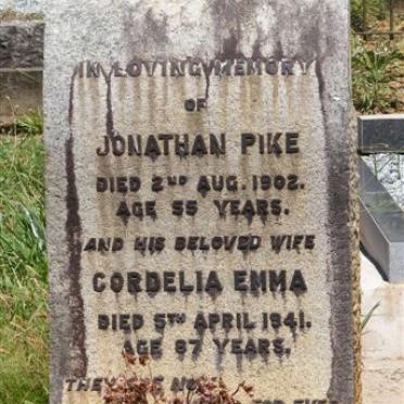 PIKE Jonathan -1902 &amp; Cordelia Emma -1941