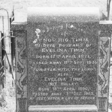 TIMM Enos Rio 1871-1931  &amp; Evelina HULLEY 1890-1965