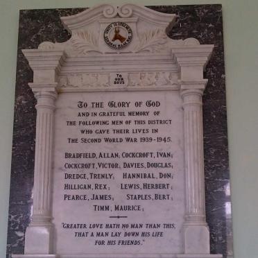 3. Roll of Honour: WWII 1939-1945