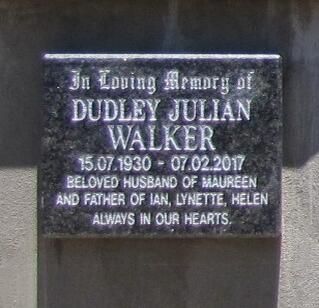 WALKER Dudley Julian 1930-2017