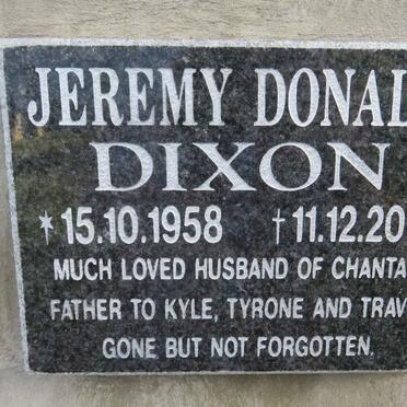 DIXON Jeremy Donald 1958-2014