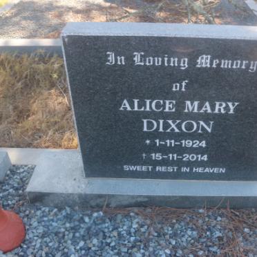 DIXON Alice Mary 1924-2014