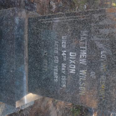 DIXON Matthew Wilson -1955 &amp; Frances Katherine -1988