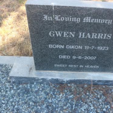 HARRIS Gwen nee DIXON 1923-2007