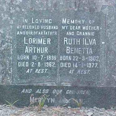 PITTAWAY Lorimer Arthur 1896-1962 &amp; Ruth Ilva Benetta 1902-1977