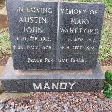 MANDY Austin John 1913-1975 &amp; Mary Wakeford 1913-1992