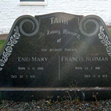 TARR Francis Norman 1891-1971 &amp; Enid Mary 1889-1971 