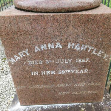 HARTLEY Mary Anna -1867