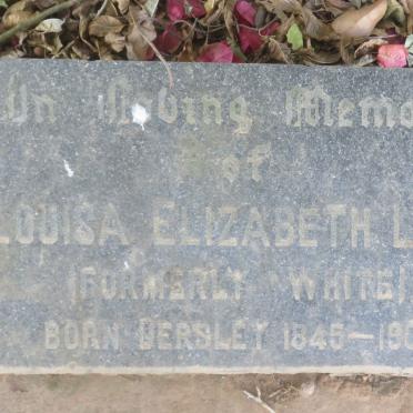 LEA Louisa Elizabeth formerly WHITE nee DERSLEY 1845-1907