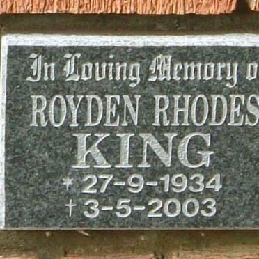 KING Royden Rhodes 1934-2003